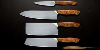 5 kitchen knives.