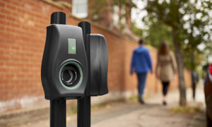 Dual chargepoint sockets located on a street
