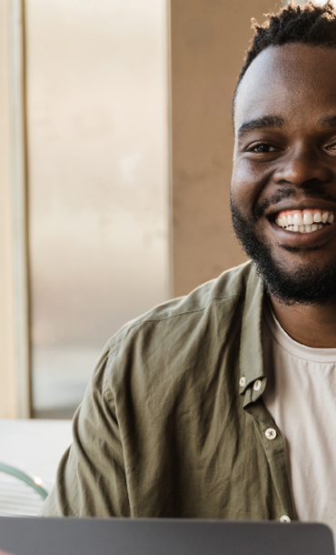 Two men in a meeting