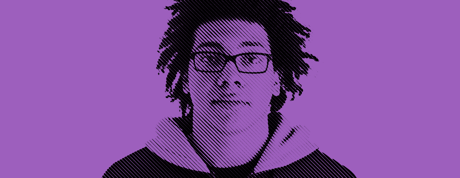 Young man in glasses