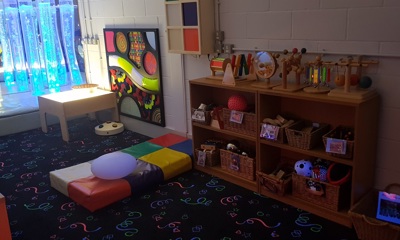 Bubble lights facilities in the sensory room