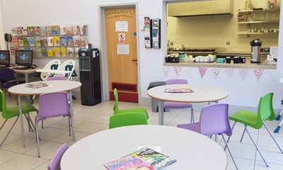 Cafe facilities at the centre