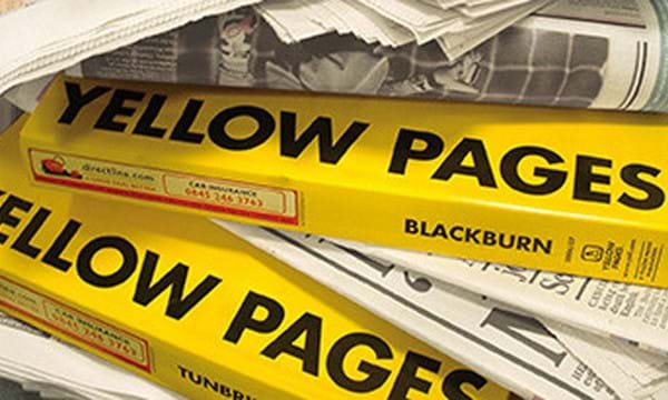 Yellow pages phone directory
