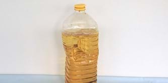A bottle of cooking oil.