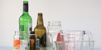 Various types of glass.