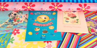 Cards and wrapping paper.