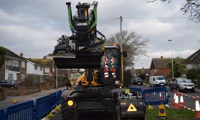 The JCB Pothole Pro, pictured in Goring