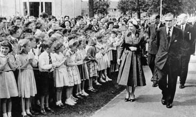 The Queen and HRH the late Duke of Edinburgh in Crawley, June 1958
