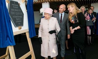 The Queen plaque unveiling at Chichester Festival Theatre
