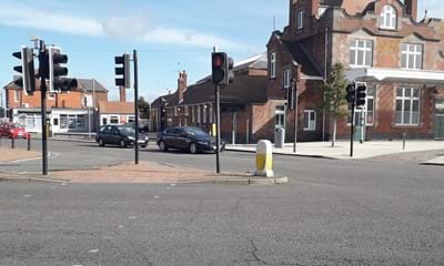 The busy Canada Grove/Longford Road junction in Bognor Regis and the existing traffic lights