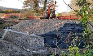 The scale of work involved in the complex road repair at the closed section of the A285 at Duncton is revealed 