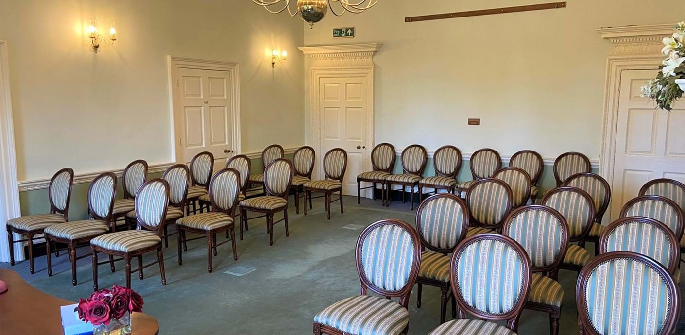 nojs Chairs laid out in the Drawing Room