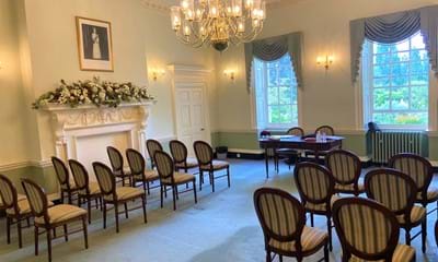 Chairs facing the window in the Drawing Room