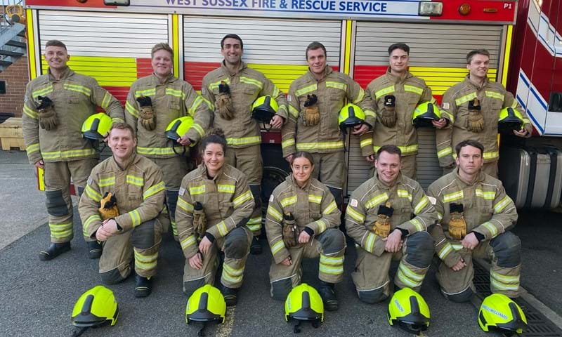 New recruits swap walking boots for fire boots in pier-to-pier charity  challenge - West Sussex County Council