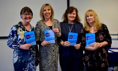 The authors of the guide pictured at the launch at Chichester University