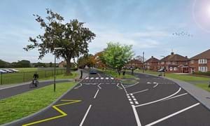 A visualisation of proposed improvements in Comptons Lane, Horsham