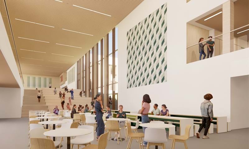 Illustration of the interior of the new Northern Arc secondary school