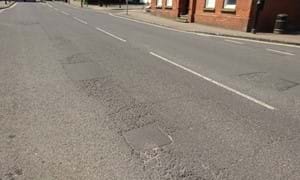 The current road surface in The High Street, Henfield