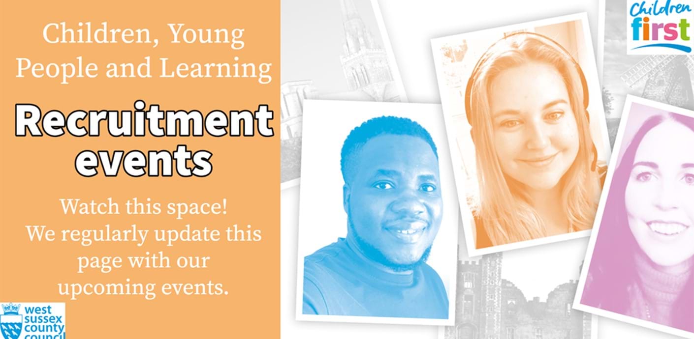 nojs Poster reading Children, Young People and Learning recruitment events - Watch this space! We regularly update this page with upcoming events.