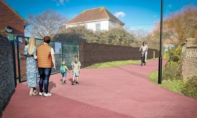 Visualised image of what part of the new Felpham Way path will look like