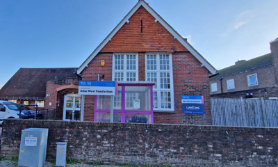 Exterior view of the building from the street