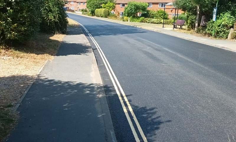 Pearson Road after resurfacing
