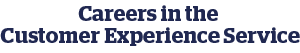 Careers in the customer experience service logo