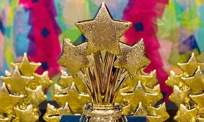 An image of a golden award shaped like a star with the words 'Epic Awards Nominee 2023'