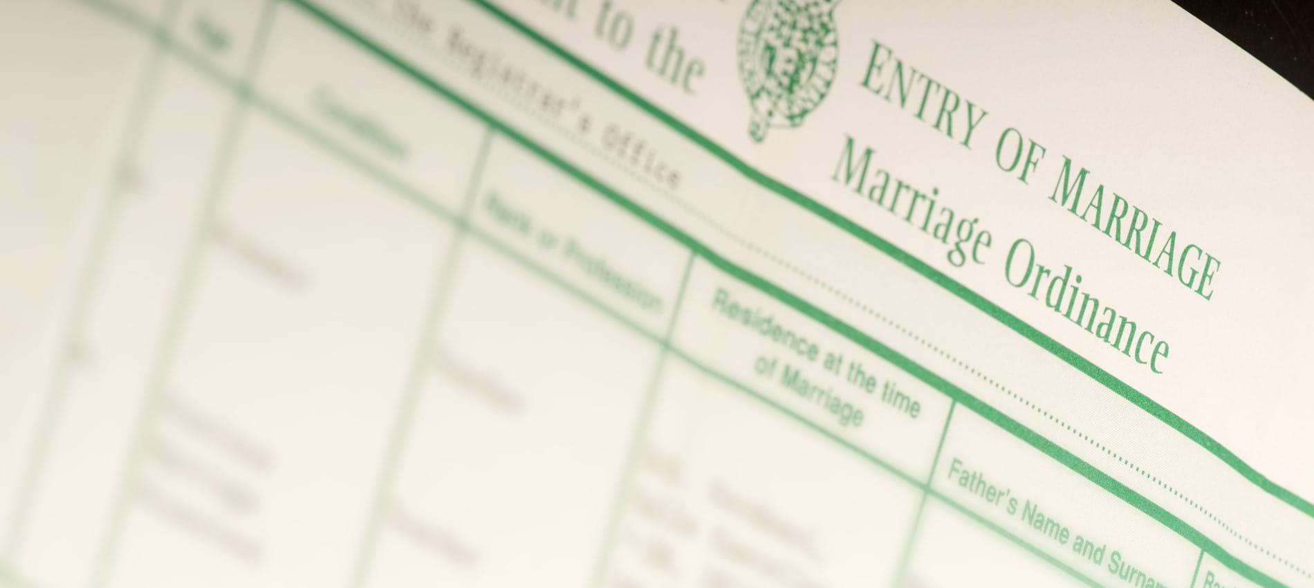 nojs A blurred marriage certificate