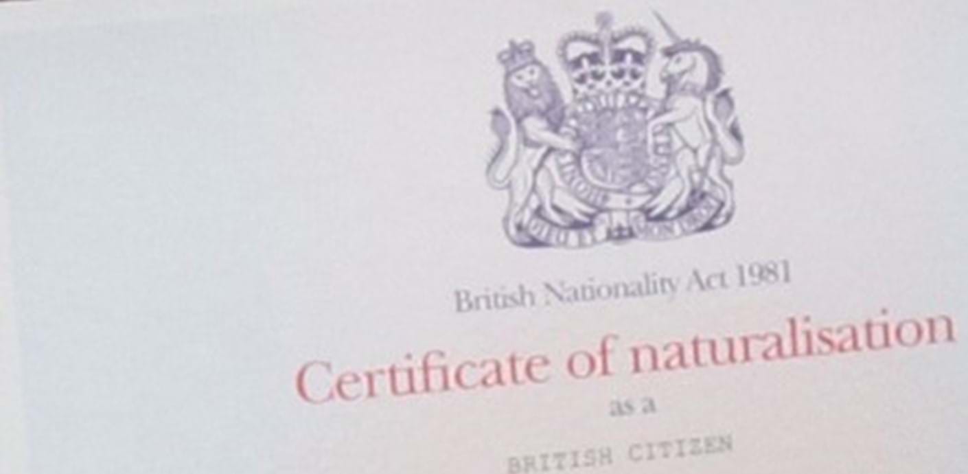 nojs A cropped certificate of naturalisation