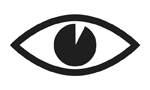 Eye with pupil symbol