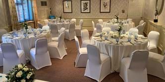 Wedding layout with tables and chairs