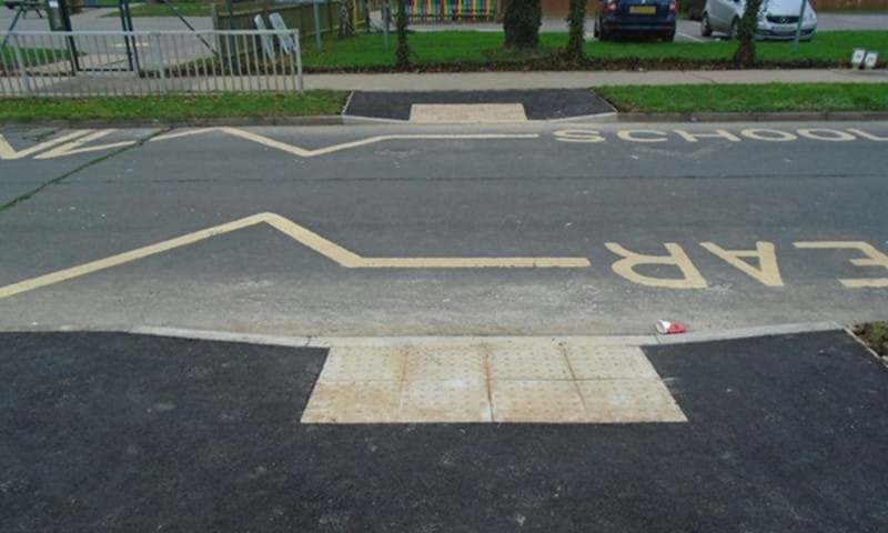 Dropped crossing outside a school in Littlehampton