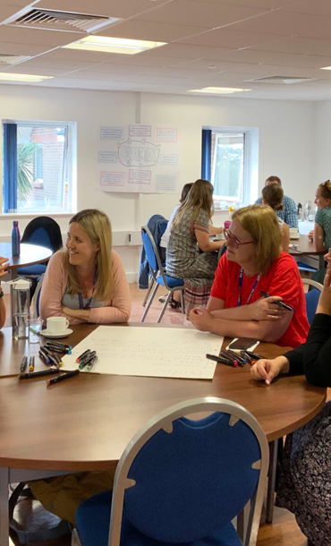 People sitting at a table