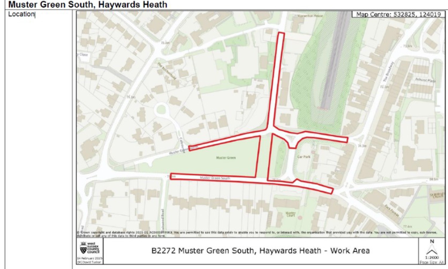 Work on drainage network at Muster Green in Haywards Heath to start in ...