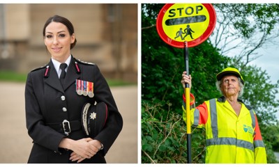 Pictured, left: Sabrina Cohen-Hatton, Chief Fire Officer for West Sussex Fire & Rescue Service (picture by The Duke of Edinburgh's Award / Ian Smithers) and, right, School Crossing Patrol officer Mary Nye (picture by Darren Cool)