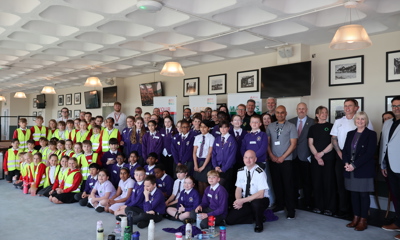 Children and partner agencies at Junior Citizen event