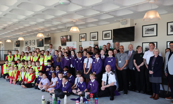 Children and partner agencies at Junior Citizen event