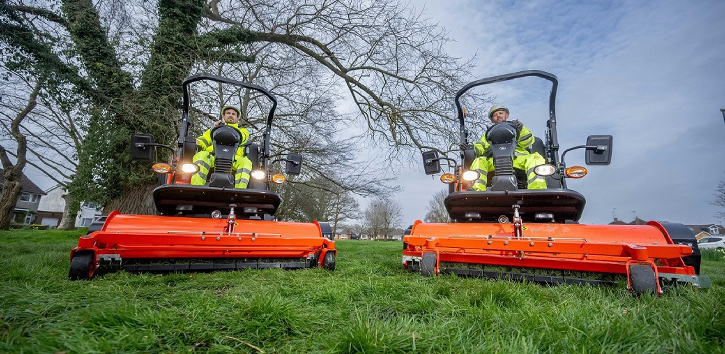 Cut and collect mowers purchased through the Greenprint Project by West Sussex County Council.