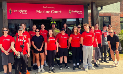 Fire Cadets outside Marine Court