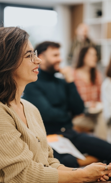 People sitting in a training environment