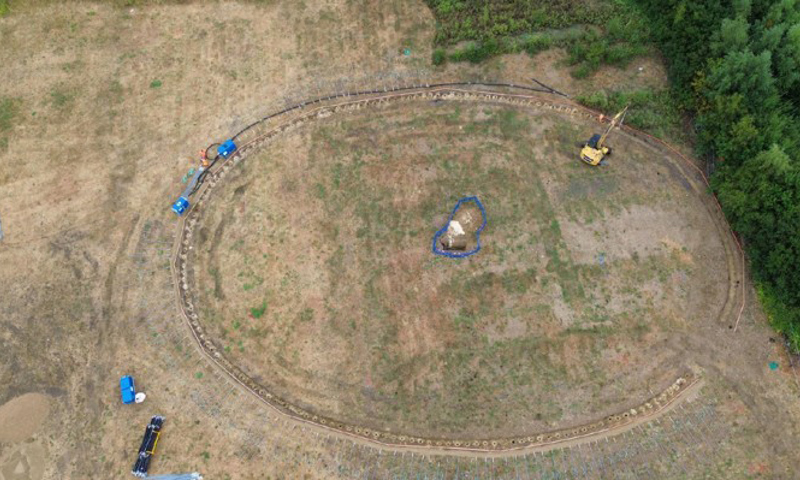 Aerial view of a 29 roundabout