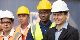 People with hard hats 