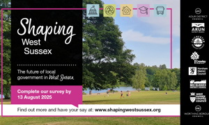 Shaping West Sussex - survey open - lake, trees and lawn