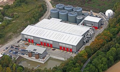 Aerial view of Anaerobic Digestion and Resource Recovery Facility in Horsham