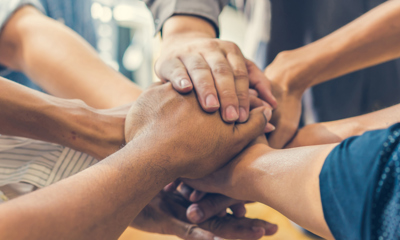 Group of holding hands