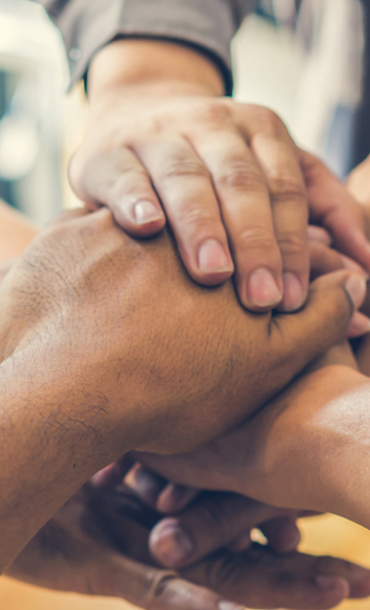 Group of holding hands