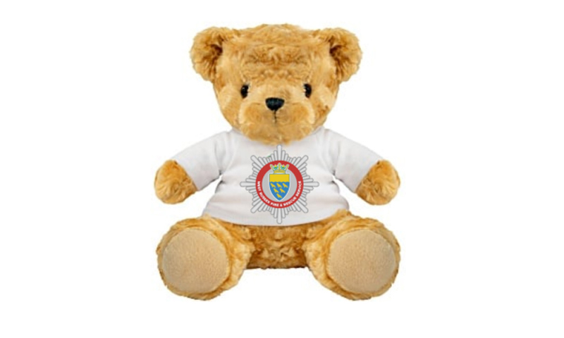 Teddy bear with WSFRS branded T-shirt