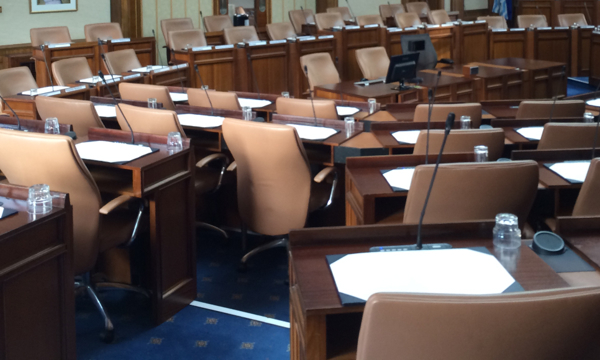 Council Chamber, at County Hall, Chichester