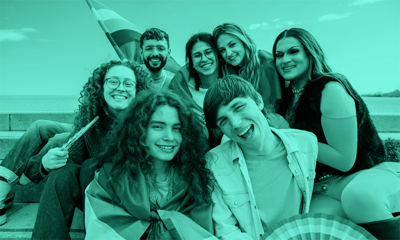 Group of young people smiling
